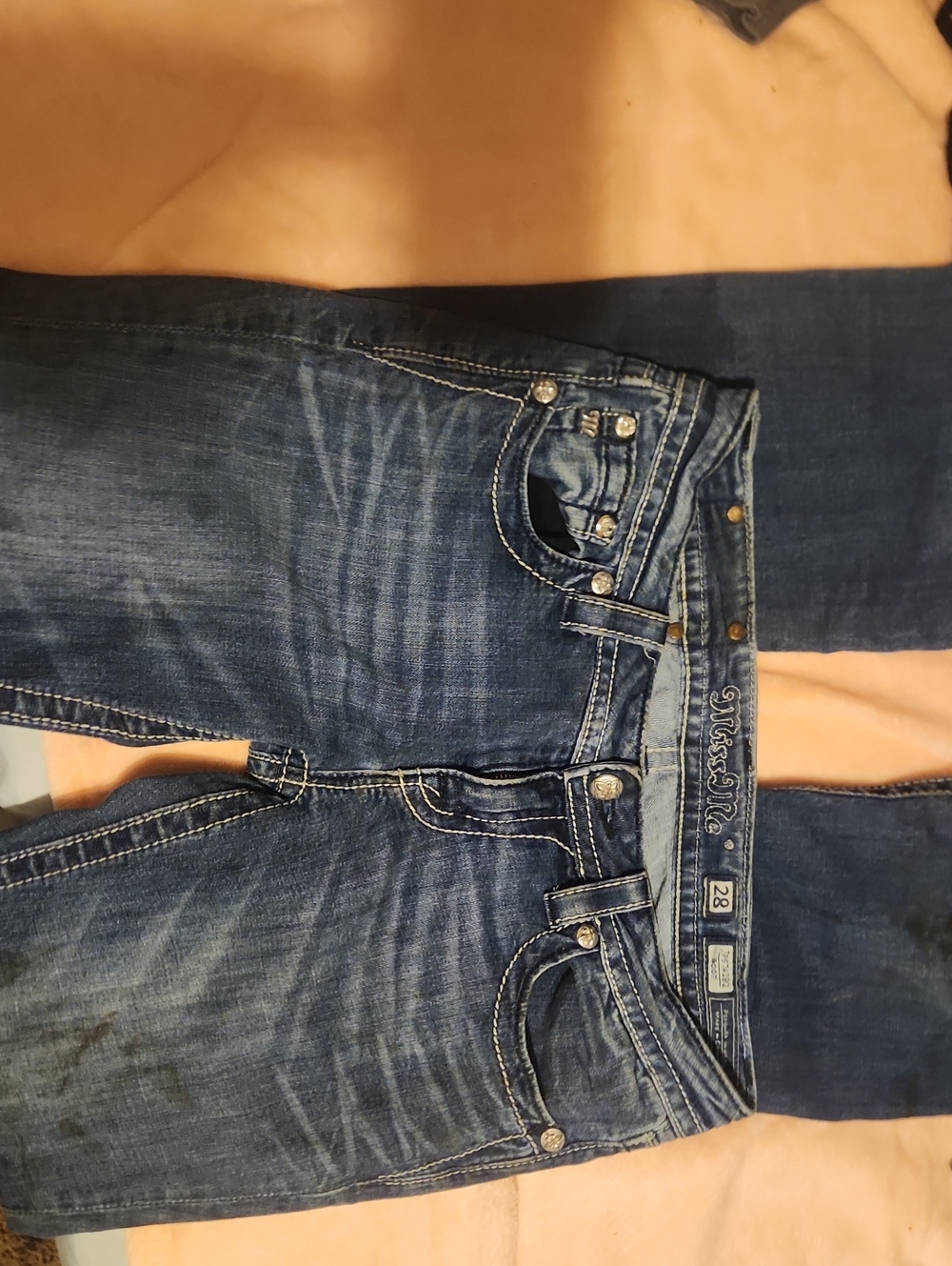 Miss Me Blue Women's Skinny Jeans with Contrast Stitching